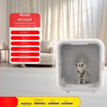 Cutie automată de uscare pentru pisici cu sterilizare UV, silențios, control prin aplicație (Model LQ-HG100; 1000–1199W; 220V; pentru pisici; UV sterilizare + îngrijire păr cu ioni negativi)