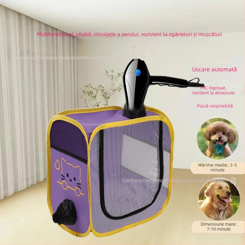 Cutie de uscare pentru animale de companie pentru pisici și câini — Capacitate mare, uscare rapidă, 2000W+, 220V, fir de încălzire în spirală, motor AC