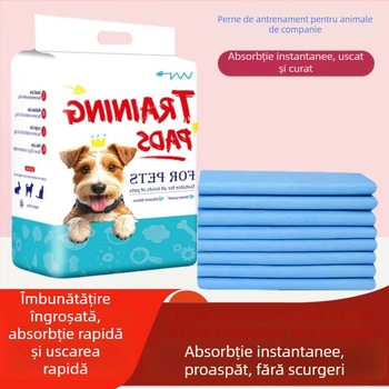 Covorașe de antrenament pentru animale de companie (câini și pisici) cu absorbție îmbunătățită și control al mirosurilor, material: PE film și țesătură nețesută, ambalaje: 100/50/40/20 bucăți