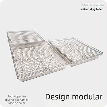 Toaletă pentru câini din oțel inoxidabil cu asamblare modulară - Lusmo