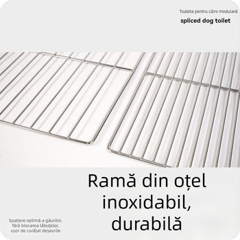 Toaletă pentru câini din oțel inoxidabil cu asamblare modulară - Lusmo