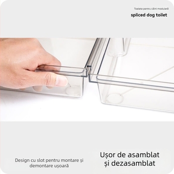 Toaletă pentru câini din oțel inoxidabil cu asamblare modulară - Lusmo