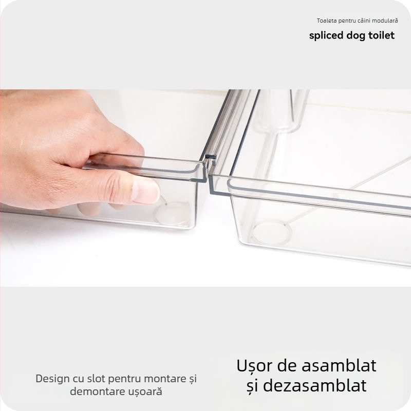 Toaletă pentru câini din oțel inoxidabil cu asamblare modulară - Lusmo