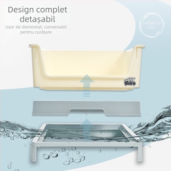 Toaletă pentru câini, tip sertar, cu gard anti-strop pentru câini mici și de talie medie — oală de toaletă care se poate clăti. Brand: Troublemaker; Material: Plastic; Brand privat autorizat: Da; Import: Nu