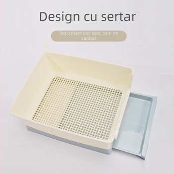 Toaletă pentru câini, tip sertar, cu gard anti-strop pentru câini mici și de talie medie — oală de toaletă care se poate clăti. Brand: Troublemaker; Material: Plastic; Brand privat autorizat: Da; Import: Nu