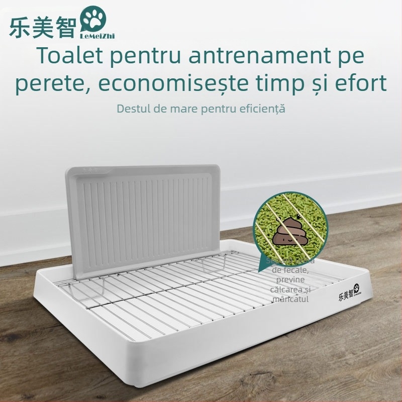 Toaletă pentru câini cu separator, montată pe perete, anti-stropire, din plastic, Brand What a Beautiful