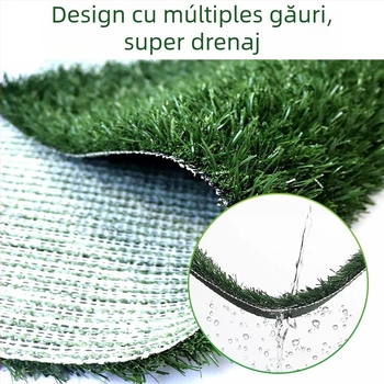Covoraș de toaletă pentru câini – lavabil, suprafață cu iarbă artificială densă, bază din plastic