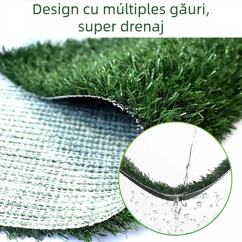 Covoraș de toaletă pentru câini – lavabil, suprafață cu iarbă artificială densă, bază din plastic