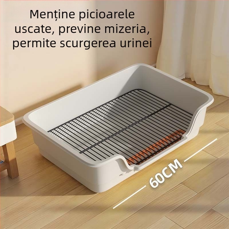 Toaletă pentru câini - ușor de curățat, din plastic, anti-pășire, anti-stropire a urinei