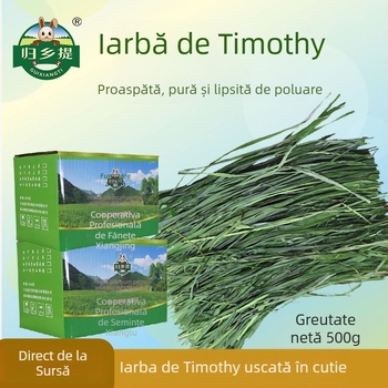 Segmente de fân Timothy – 500 g, hrană uscată pentru iepuri și chinchile
