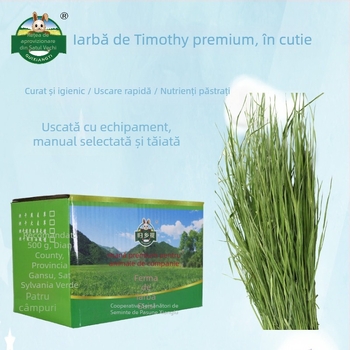 Segmente de fân Timothy – 500 g, hrană uscată pentru iepuri și chinchile