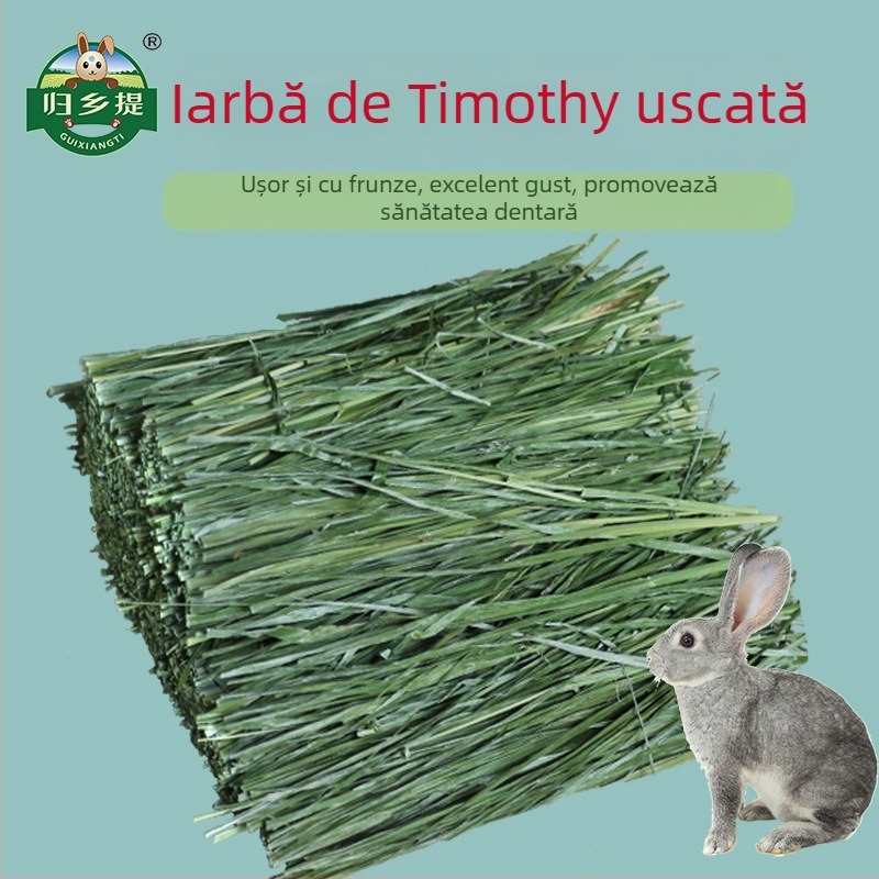 Segmente de fân Timothy – 500 g, hrană uscată pentru iepuri și chinchile