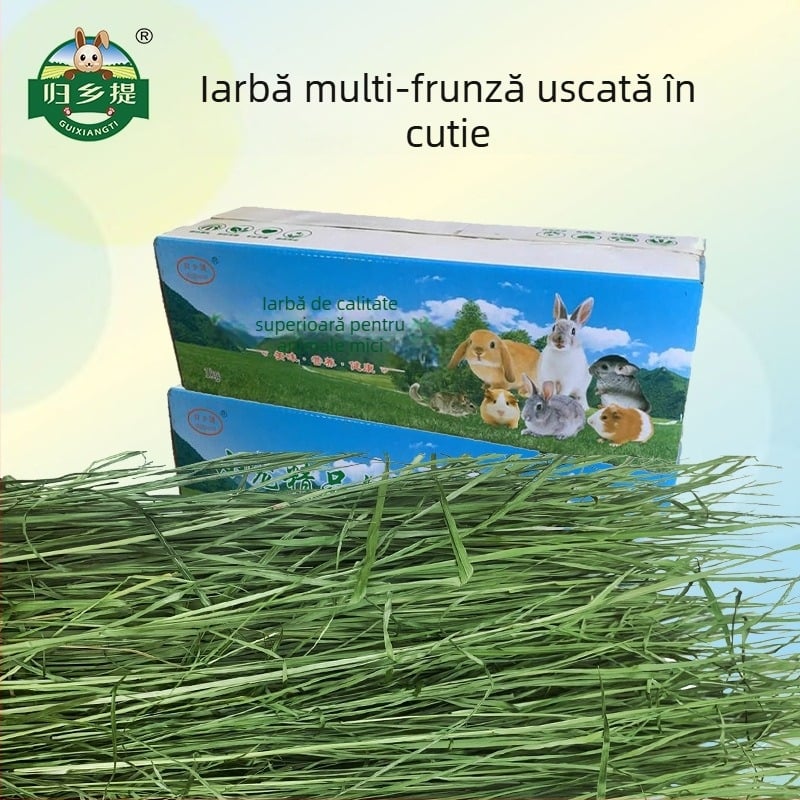Hrană uscată pentru animale de companie: Timothy fân pentru iepuri și chinchile, 1 kg, Homecoming, ambalaj carton