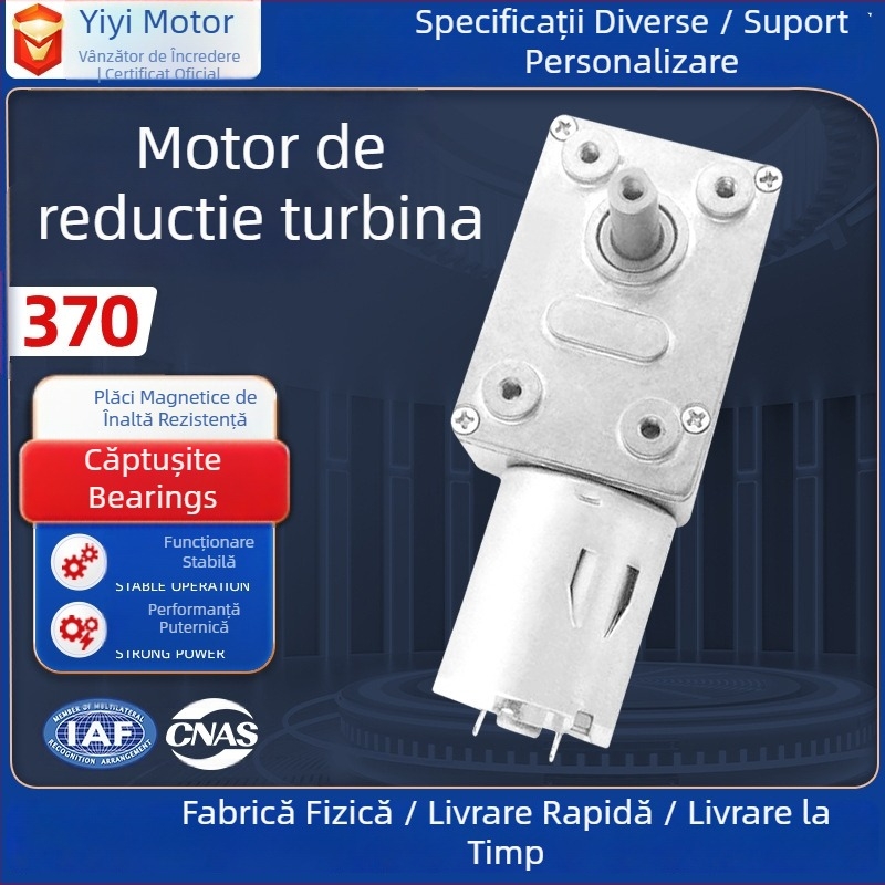 Motor DC cu perii, cu reducere 370, motor mini, CE, tensiune sub 36V