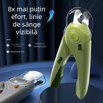 Peijie pets Clește pentru unghii de animale de companie – Multifuncțional cu LED, Utilizare manuală, Universal pentru câini și pisici