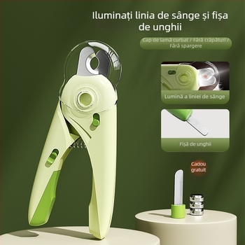 Peijie pets Clește pentru unghii de animale de companie – Multifuncțional cu LED, Utilizare manuală, Universal pentru câini și pisici