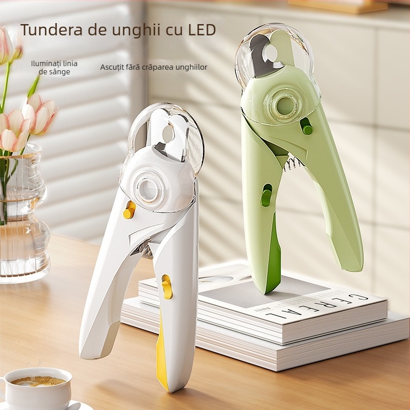 Peijie pets Clește pentru unghii de animale de companie – Multifuncțional cu LED, Utilizare manuală, Universal pentru câini și pisici