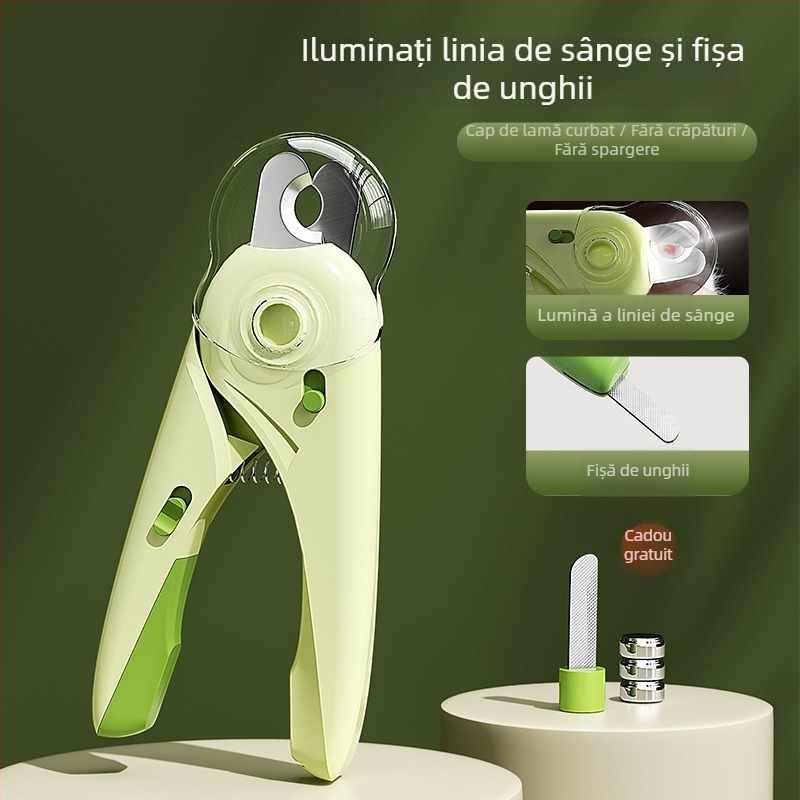 Peijie pets Clește pentru unghii de animale de companie – Multifuncțional cu LED, Utilizare manuală, Universal pentru câini și pisici