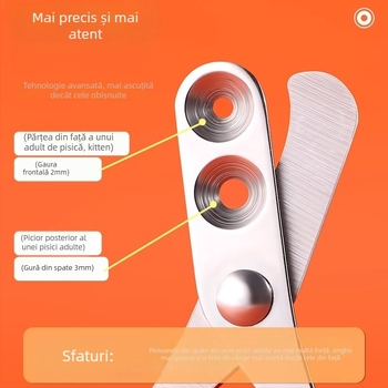 Kit de îngrijire pentru pisici: clește pentru unghii, foarfă pentru pisici, instrument de îngrijire pentru începători, pieptene pentru pisici