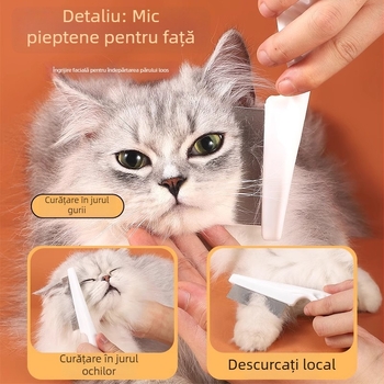 Kit de îngrijire pentru pisici: clește pentru unghii, foarfă pentru pisici, instrument de îngrijire pentru începători, pieptene pentru pisici