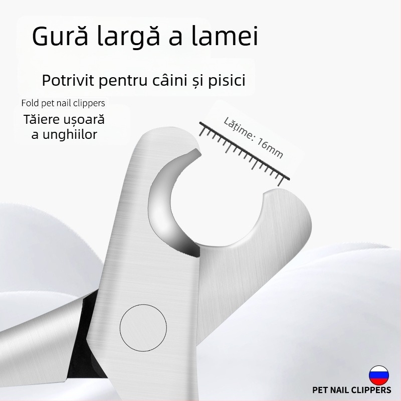 Clește pentru unghii de animale din oțel integral – design integrat, deschidere mare, duritate înaltă pentru câini și pisici