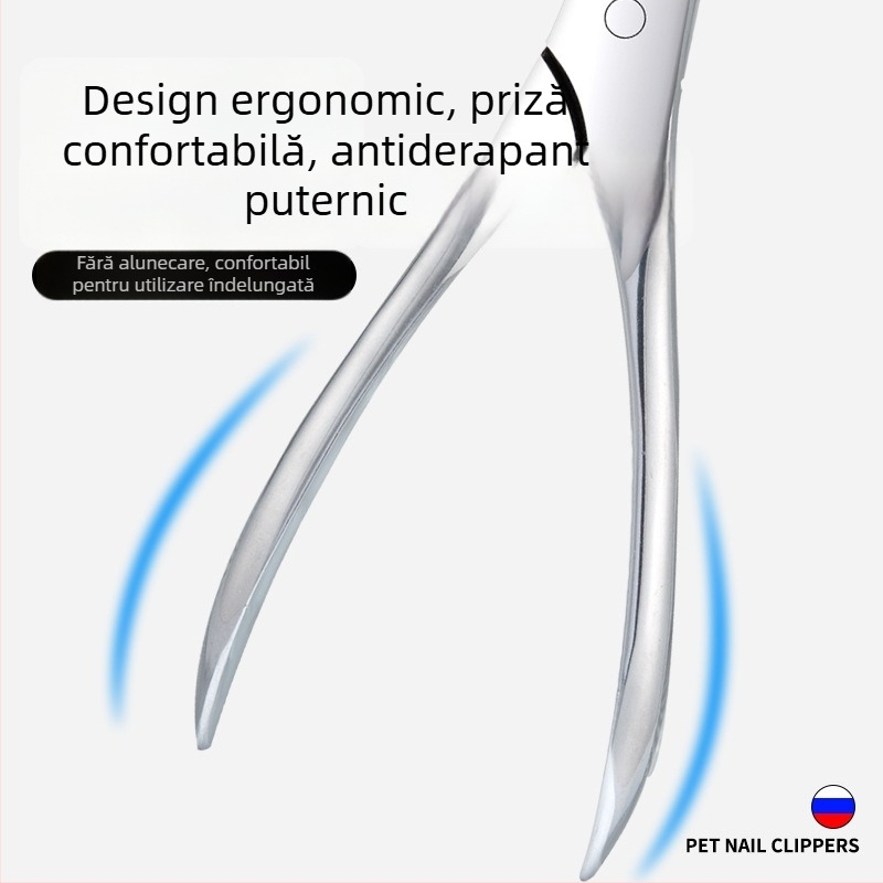 Clește pentru unghii de animale din oțel integral – design integrat, deschidere mare, duritate înaltă pentru câini și pisici