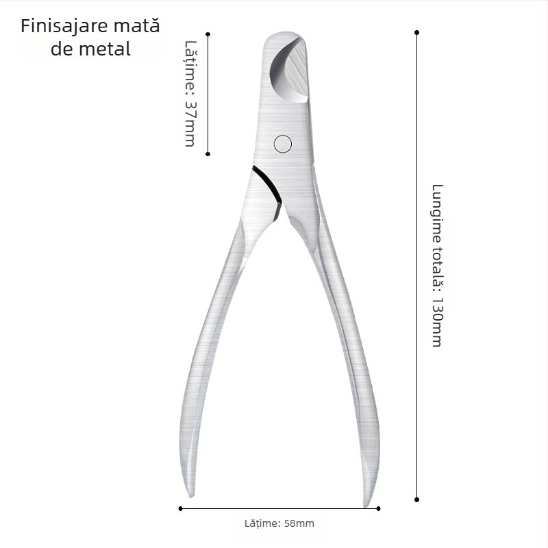 Clește pentru unghii de animale din oțel integral – design integrat, deschidere mare, duritate înaltă pentru câini și pisici