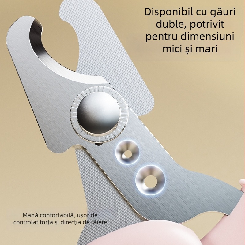 Clește de unghii pentru pisici cu gaură circulară, ușor de folosit pentru începători