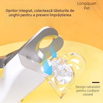 Șlefuitor electric pentru unghii de animale de companie – 2 în 1 cu LED pentru pisici, șlefuire și tăiere