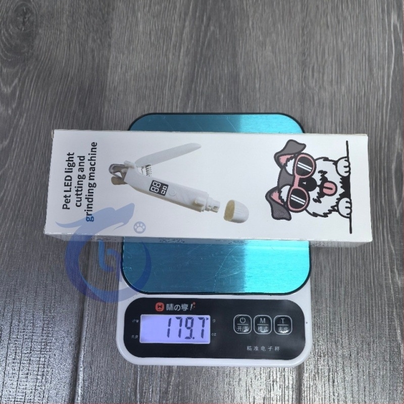 Șlefuitor electric pentru unghii de animale de companie – 2 în 1 cu LED pentru pisici, șlefuire și tăiere