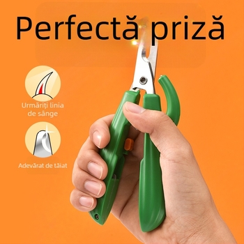 PAKEWAY Clește de unghii pentru animale de companie cu LED pentru câini
