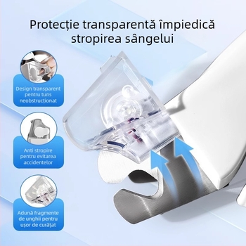 Clește de unghii pentru animale de companie cu LED, protecție anti-stropire, indicator linie de sânge, instrument pentru tăierea unghiilor pisicilor și câinilor