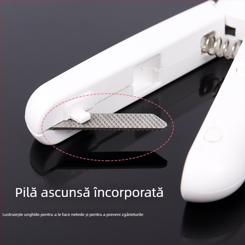 Clește de unghii pentru animale de companie cu LED – pentru pisici și câini de talie mică până la medie