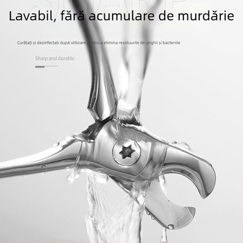 Clips pentru unghii animale de companie – oțel inox, deschidere mare, siguranță anti-hemoragie, 63,2 g, ambalaj de bază