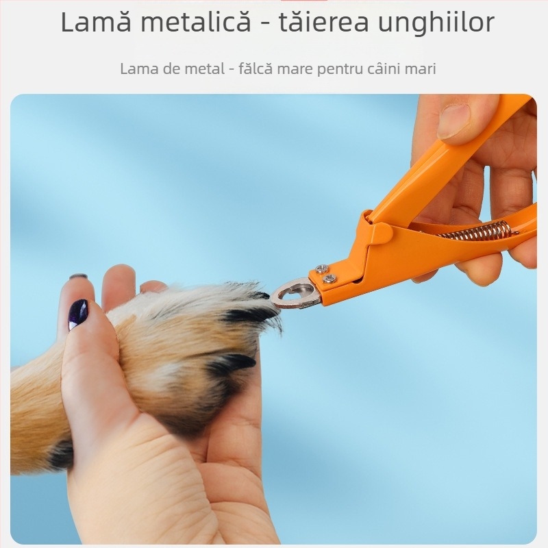Clește de unghii din oțel inoxidabil pentru câini – instrument de tăiere a unghiilor pentru animale de companie