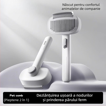 Pieptene pentru animale de companie — Două funcții: desfacerea nodurilor și îndepărtarea părului, pentru pisici Rag Doll și câini