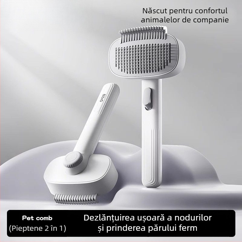 Pieptene pentru animale de companie — Două funcții: desfacerea nodurilor și îndepărtarea părului, pentru pisici Rag Doll și câini