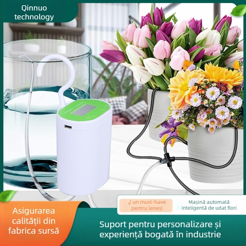Sistem automat de udare inteligent pentru plante Qianzhinuo, cu temporizator, pentru casă și birou, irigare prin picurare