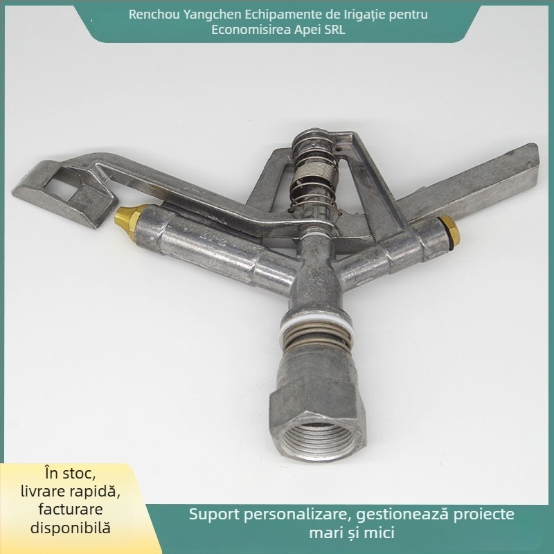 Duza de pulverizare din aliaj de aluminiu, rotire automată pentru irigarea grădinii
