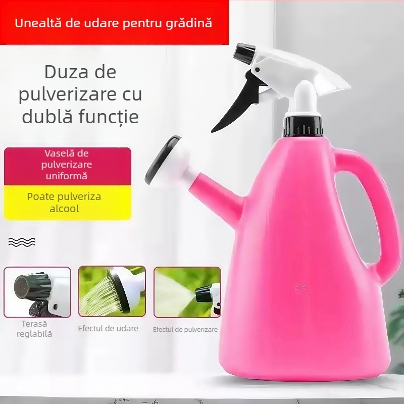 Stropitoare din plastic pentru grădină, tip apăsat — oală de udare/duș, 1 L