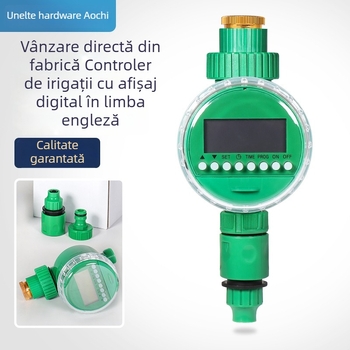 Aochi controler de irigare cu afișaj digital, cap din cupru, conectare rapidă, irigare prin aspersie, inteligent și eficient