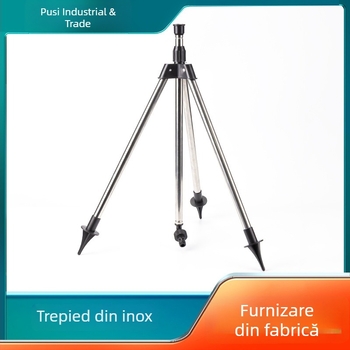 Stropitor de irigații reglabil cu trepied, duză rotativă 360°, braț rocker, oțel inoxidabil, ridicare