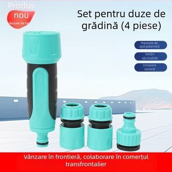 Duză de stropire, set din patru piese pentru uz casnic, din plastic, conectare rapidă, conector standard