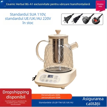Cana de sănătate din sticlă pentru ceai, 220V, 500W, control microcomputer (BG-A1)