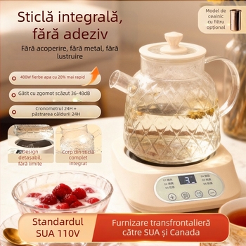 Cana de sănătate din sticlă pentru ceai, 220V, 500W, control microcomputer (BG-A1)