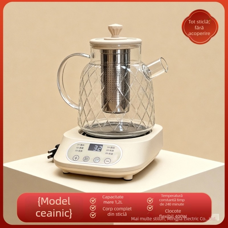 Cana de sănătate din sticlă pentru ceai, 220V, 500W, control microcomputer (BG-A1)