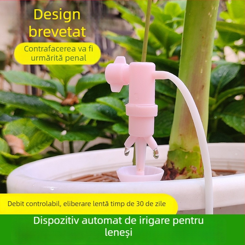 Sistem patentat de irigare prin picurare automată pentru plante, pentru o lună de absență