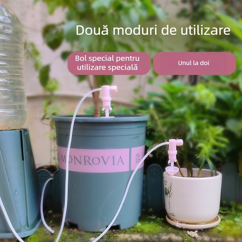 Sistem patentat de irigare prin picurare automată pentru plante, pentru o lună de absență