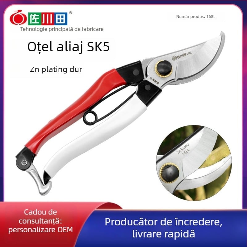 Foarfece de grădină - Sasaki Field, lamă placată crom dur