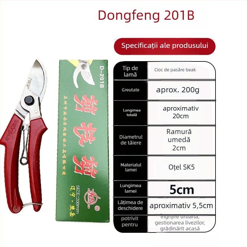 Foarfece de grădină Dongfeng – tăiere manuală pentru bonsai și ramuri cu flori